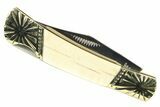 Pocket Knife With Fossil Mammoth Tusk Inlays #337596-1